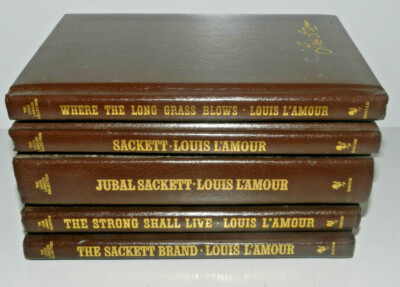 Louis L'amour Western Kilkenny Silver Canyon Sackett Lot  Leather Set of 7-image