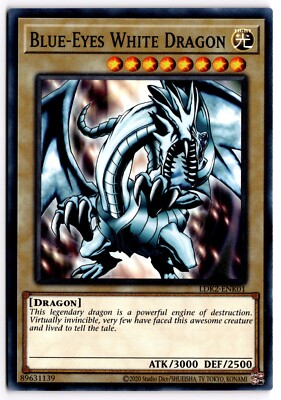 Yugioh TCG Blue-Eyes White Dragon (Version 1) LDK2-ENK01 Legendary Decks II-image