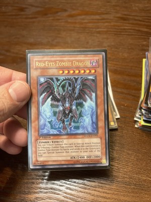 Yu-Gi-Oh TCG Red-Eyes Zombie Dragon SDZW-EN001 1st Edition Ultra Rare Played LP-image