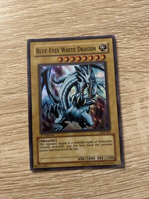 2004 Yu-Gi-Oh! BLUE-EYES WHITE DRAGON 1st Edition SKE-001 Super Rare NM+-image