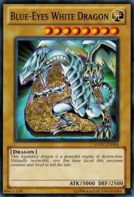 Yugioh! LP Blue-Eyes White Dragon - SDDC-EN004 - Common - Unlimited Lightly Play-image