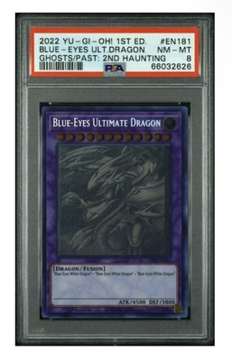PSA 8 NM-MT ~ 2022 YU-GI-OH! Blue-Eyes Ultimate Dragon Ghost Rare GFP2 EN181-image