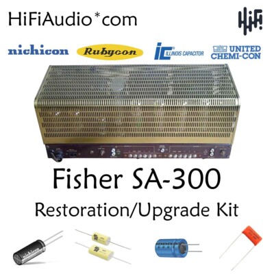 Fisher SA300 amp amplifier restoration recap repair service rebuild kit -image