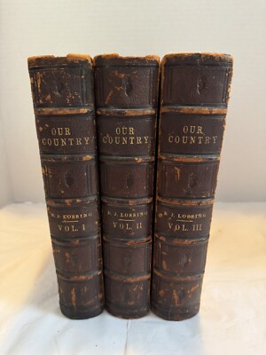 SET of 3/1880 Benson Lossing OUR COUNTRY...Household History America 1877 VG-image