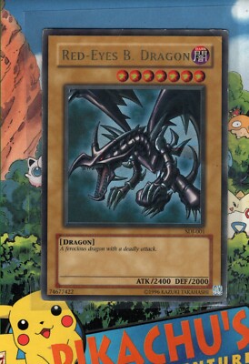 Yugioh! TCG  Red-Eyes B. Dragon Ultra Rare SDJ-001 Heavy Played-image