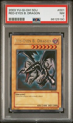 2003 Yu-Gi-Oh! SDJ #001 Red Eyes Black Dragon PSA 7-image