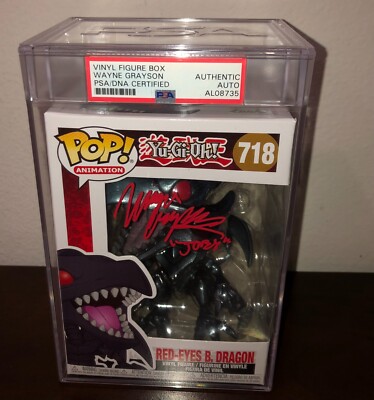 Wayne Grayson Joey Yu Gi Oh Red Eyes B Black Dragon Signed Funko Pop PSA Encap-image