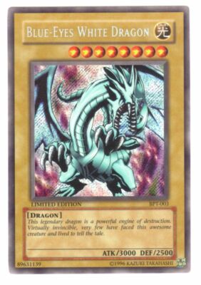 BLUE-EYES WHITE DRAGON BPT-003 Secret Rare Holo Foil PROMO Yu-Gi-Oh Card LTD NM-image