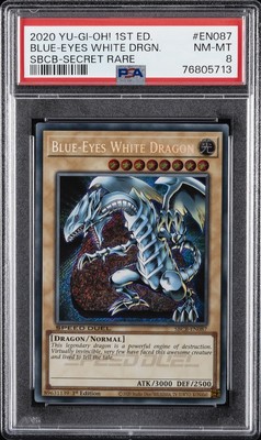 2020 YU-GI-OH! SPEED DUEL: BATTLE CITY BOX #EN087 BLUE-EYES WHITE DRAGON PSA 8-image