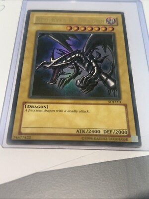Red-Eyes B. Dragon SDJ-001 1st Edition Ultra Rare MP Condition-image