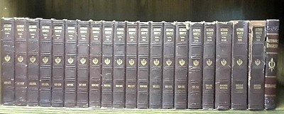 Author's Digest 21 Volume Leather Embossed Complete Set 1927 Antique Decor Books-image