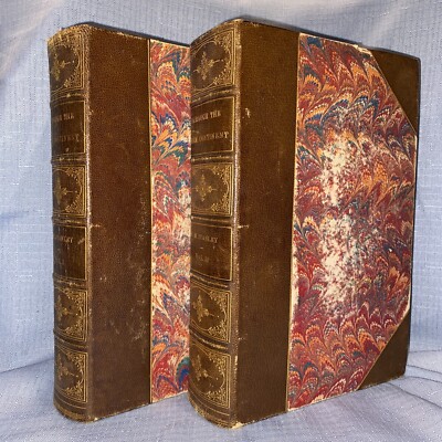 THROUGH THE DARK CONTINENT Stanley 1ST ED 2 Vol Set LEATHER BINDING Maps RARE-image