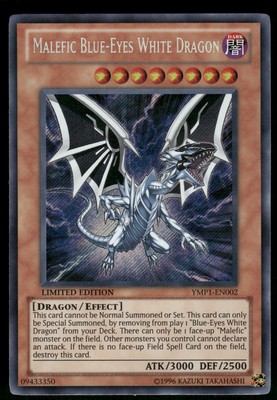 Yugioh! Malefic Blue-Eyes White Dragon YMP1-EN002 Secret Rare MP-image