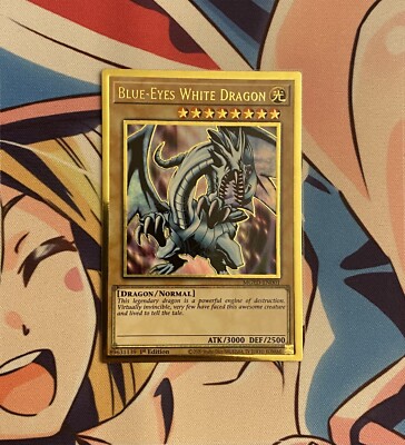 Yugioh Maximum Gold Blue Eyes White Dragon MGED-EN001 - M/NM!-image