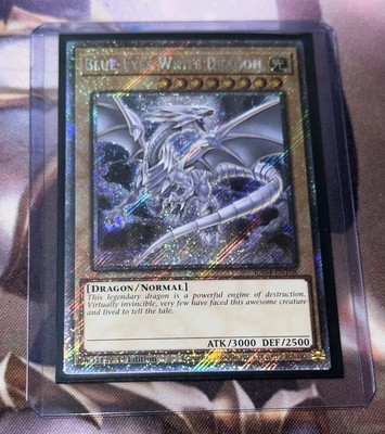 Yugioh Blue-Eyes White Dragon Movie Pack Art RA04-EN108 Plat Secret Rare Mint-image