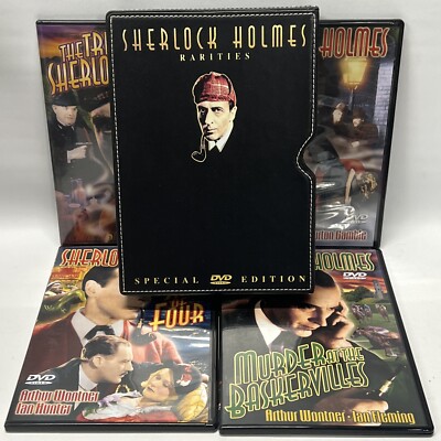 Sherlock Holmes RARITIES Special Edition 4 DVD SET Leather Bound Case-image