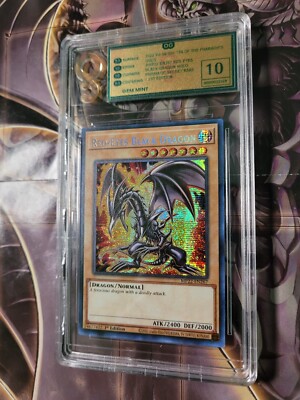 Yugioh Red Eyes Black Dragon ALT ART Prismatic Secret Rare Gem Mint 10-image