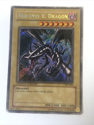 Yu-Gi-Oh! Red-Eyes B. Dragon [BPT-005] Secret Rare Limited Edition - Heavy Play-image