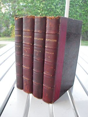 ESSAIS DE MONTAIGNE PAR CHARLES LOUANDRE 4 VOLUME SET LEATHER EDITION VARIORUM-image
