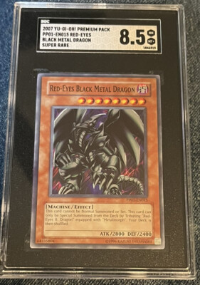 2007 Yu-Gi-Oh! Red-Eyes Black Metal Dragon PP01-EN015 Super Rare SGC 8.5-image