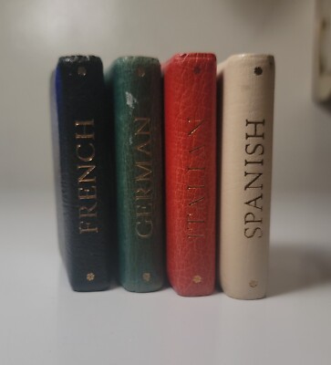 Burgess & Bowes Midget Dictionaries 4 Languages (4 LEATHER) 1964-image