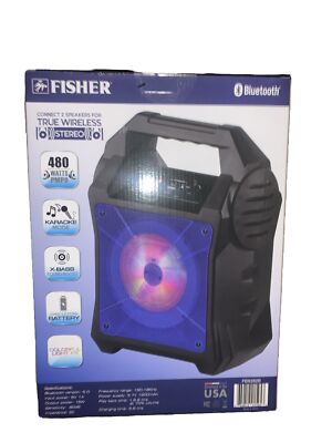Fisher FBX262 Portable Wireless Bluetooth Speaker W/Colorful Light Effects-image