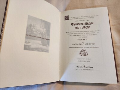 EASTON PRESS THOUSAND NIGHTS & A NIGHT by RICHARD BURTON 17 Volume Complete Set-image