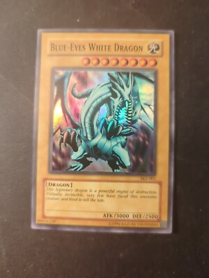 Yugioh Blue-Eyes White Dragon SKE-001 Super Rare Unlimited Edition LP-image