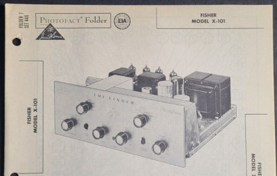 FISHER MODEL X-101 AMPLIFIER PHOTOFACT-image