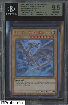 2020 Yu-Gi-Oh! Dark Side of Dimensions Secret Blue Eyes White Dragon BGS 9.5-image