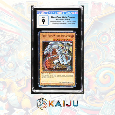 Yu-Gi-Oh! Blue-Eyes White Dragon 2022 HAC1-EN001 DT Parallel Ultra 1st Ed CGC 9-image