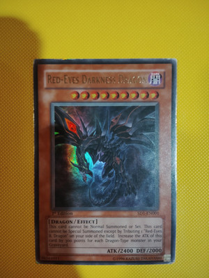 Yu-Gi-Oh! Red-Eyes Darkness Dragon SD1-EN001 1st Edition Ultra Rare-image