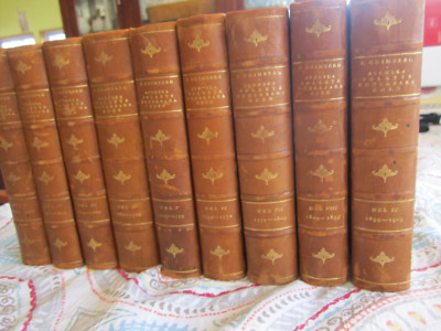 CARL GRIMBERG SVENSKA FOLKETS UNDERBARA ODEN 9 VOLUME LEATHER BOOK SET Sweden-image