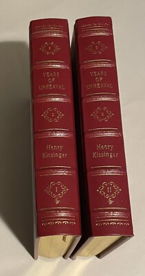 EASTON PRESS Henry Kissinger Years of Upheaval  2 VOLUME SET Red Leather-image
