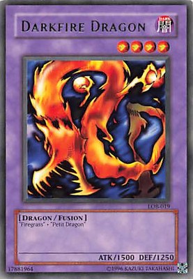 Yu-Gi-Oh! TCG Legend of Blue-Eyes White Dragon Darkfire Dragon #LOB-019-image