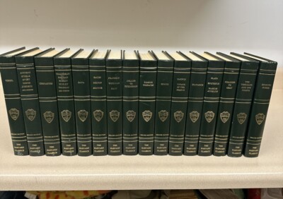 Harvard Classics 1969 Deluxe Edition Complete Set Of 16 Books Bonded Leather-image