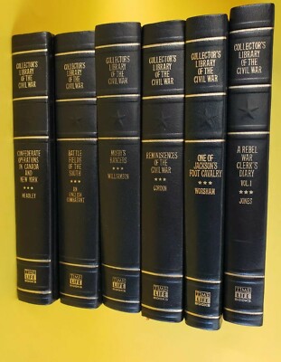 COLLECTORS LIBRARY OF THE CIVIL WAR by Time-Life Books Set of 6 Leather Bound-image