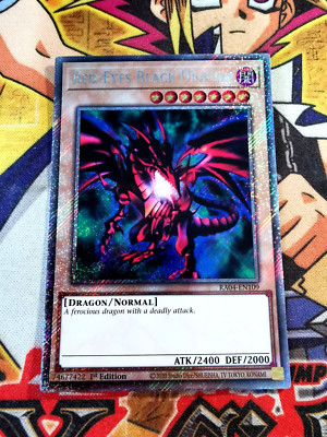 Red-Eyes Black Dragon ra04-en109 *ART 1* (NEW) Platinum-Secret Rare Yu-Gi-Oh-image