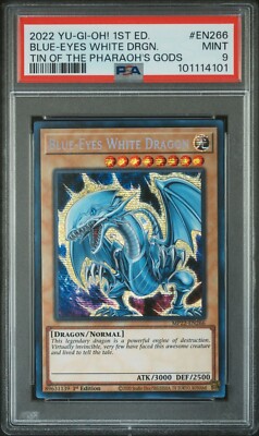 Yugioh Blue-Eyes White Dragon MP22-EN266 1st Edition Prismatic Secret PSA 9 MINT-image