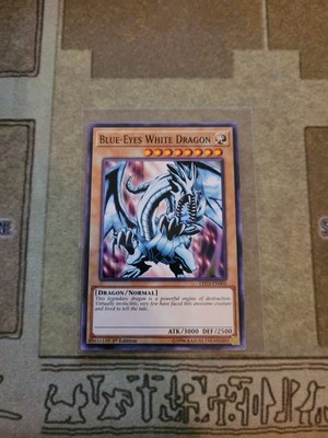YUGIOH BLUE-EYES WHITE DRAGON LED3-EN006 COMMON 1ST ED NM-image