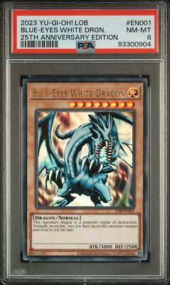 2023 YU-GI-OH! #EN001 BLUE-EYES WHITE DRAGON PSA 8-image