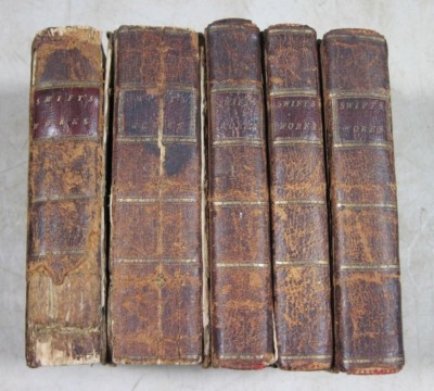 Antique 1765 Works Of Dr Jonathan Swift DD St Patrick's Dean Dublin 5 Book Set -image