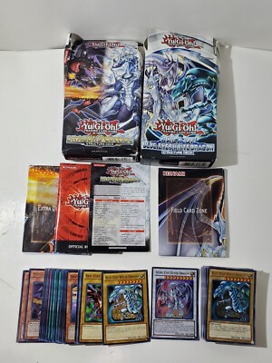 Lot (2) Yu-Gi-Oh Structure Decks Dragons Collide Saga Blue-Eyes White Dragon 1st-image