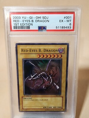 PSA 6 Red-Eyes B. Dragon SDJ-001 Starter Deck: Joey 1st Edition-image
