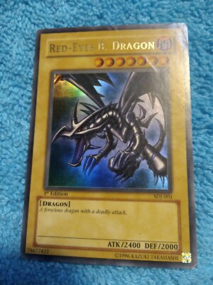 Yu-Gi-Oh! TCG: Red-Eyes Black Dragon ULTRA RARE SDJ-001 (Damaged 1st ED.)-image