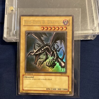 Yu-Gi-Oh! Red-Eyes B. Dragon SDJ-001 1st Edition Ultra Rare EX /NM-image