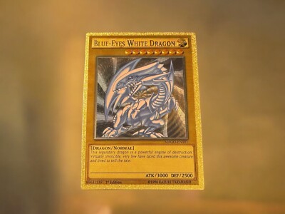 Blue-Eyes White Dragon - Golden Holo - DIY Orica - Yugioh-image