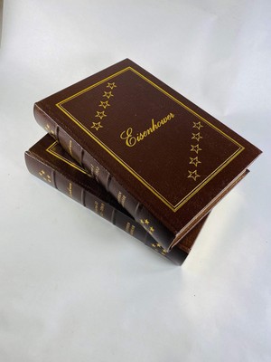 Stephen Ambrose vintage Easton Press Eisenhower book set circa 1987 US President-image