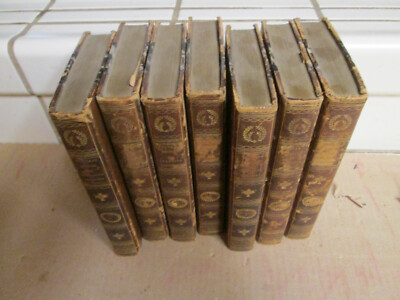 VINTAGE LEATHER SET Nouveau Recueil De Chansons Choisies 7 Vols 1724-image