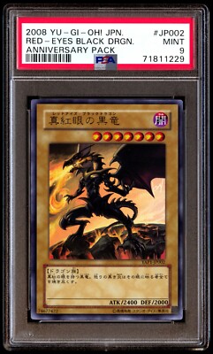 PSA 7 NM Red-Eyes Black Dragon YAP1-JP002 Anniversary Pack 2008 Japanese Card-image